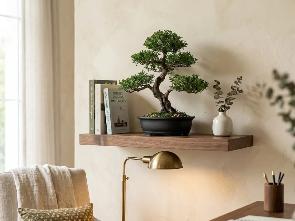 Kitaplık ve Çalışma Masası İçin Mini Bonsai Uygulaması