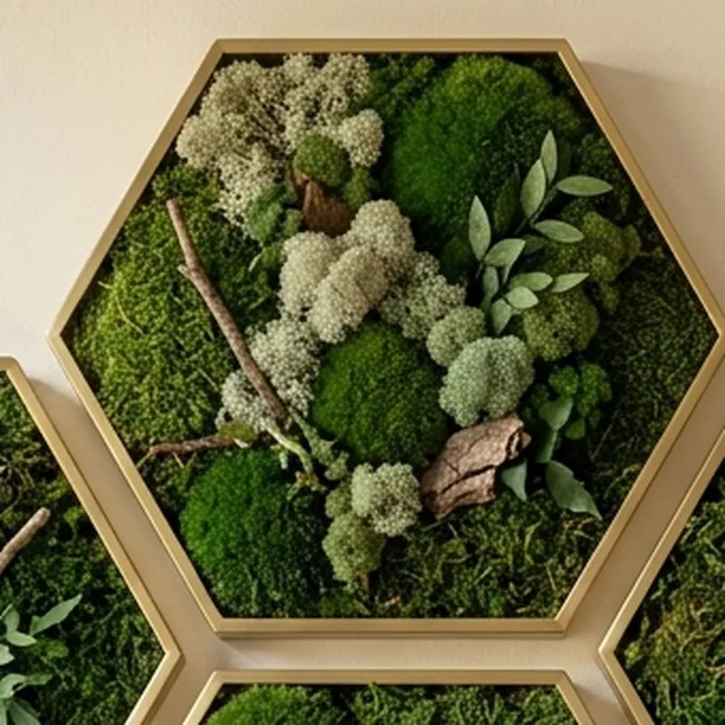 Altıgen Botanik Yosun Tablo 05 - Doku detayı