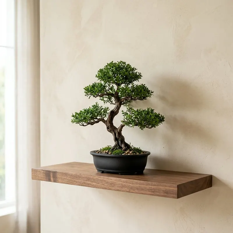 Mini Bonsai Ağaç - Ölçek / duvarda
